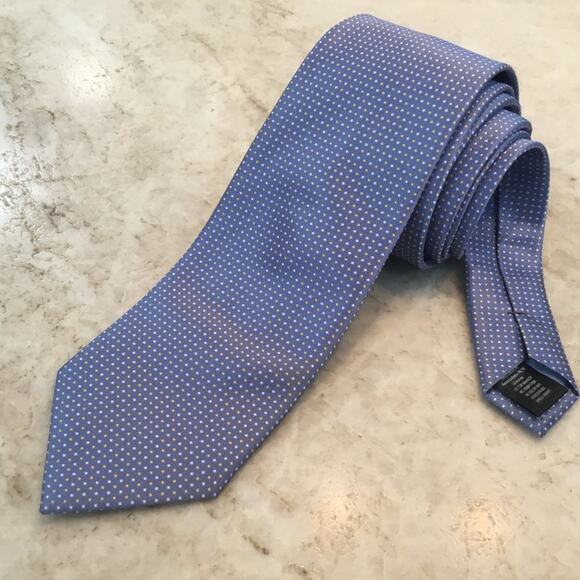 YASANTI BLUE PIN-DOT TIE - Picture 7 of 10